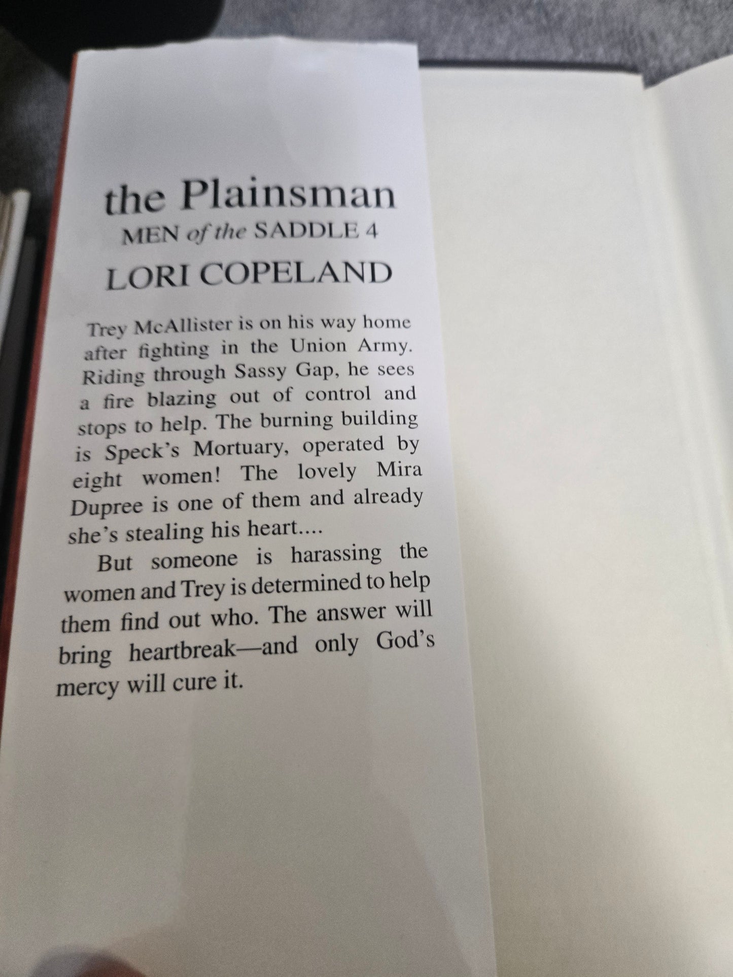The Plainsman (Men of the Saddle #4) (Large Print Home Library Edition)
