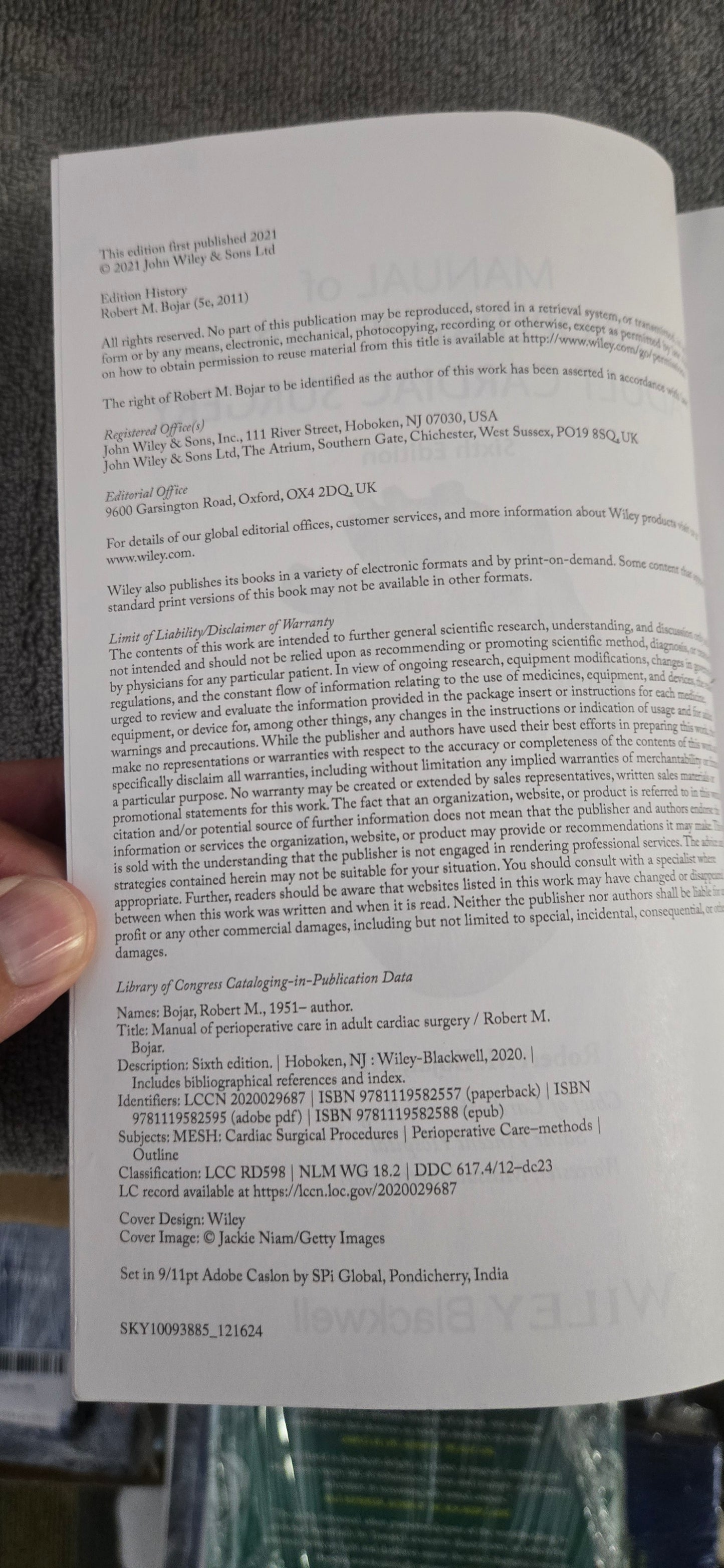 Manual of Perioperative Care in Adult Cardiac Surgery
