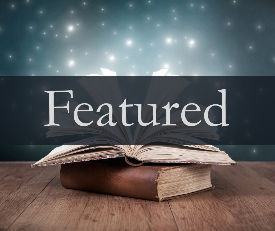a book open to reveal stars with the words featured displayed prominently