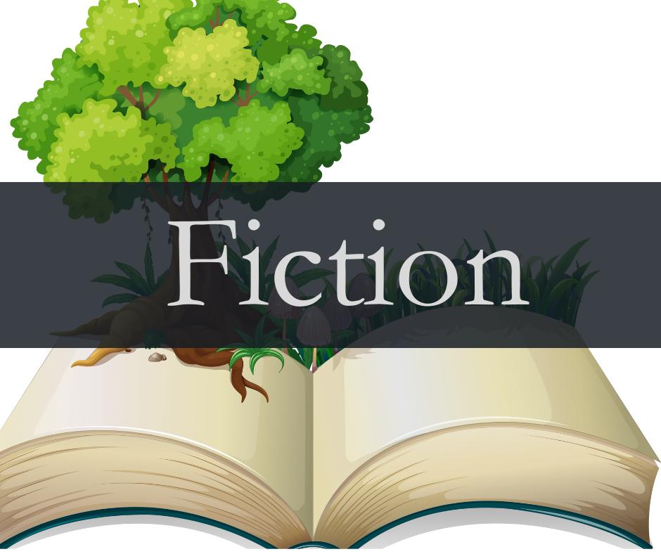 A description of used fiction books with a clear background