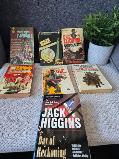 7 book vintage paperbacks war collection