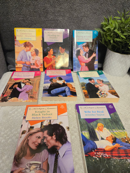 Harlequin romance 9 book collection.(#386,#390,#397,#398,#466,#407,#388,#418,#3550))