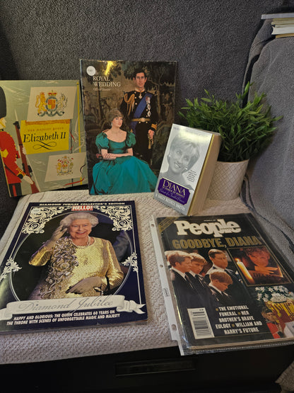 Royals collection. Queen Elizabeth and Princess Diana.