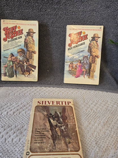 Vintage westerns: Ruff Justice 10, Ruff Justice 16, Silvertip-Max Brand