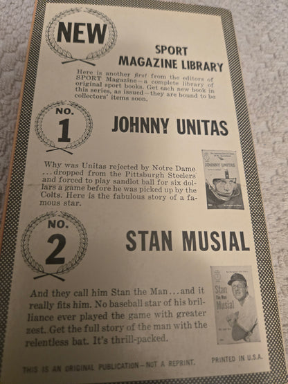 Vintage sports paperbacks:The Babe and I, Johnny Unitas