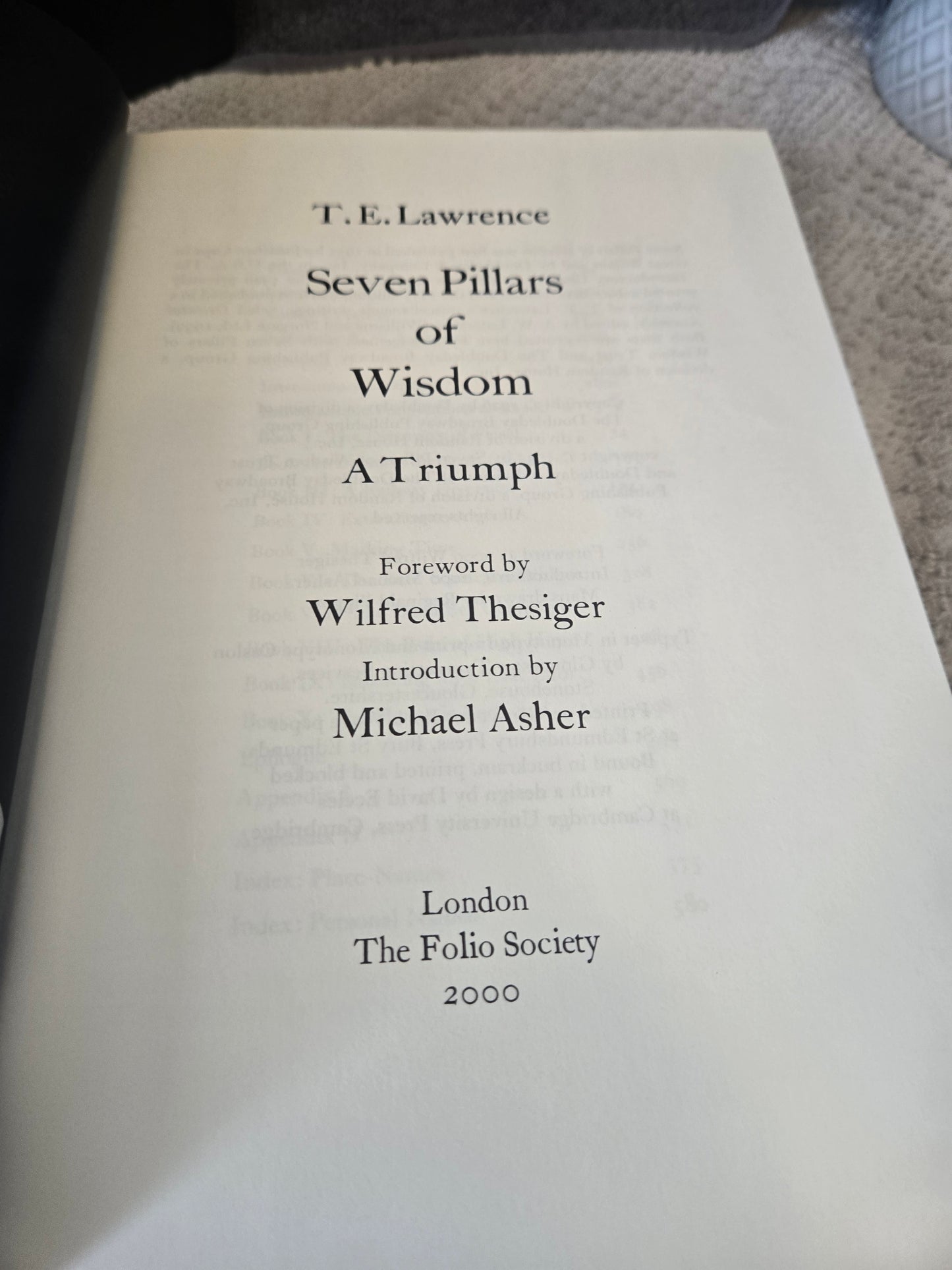 Seven Pillars of Wisdom -Folio Edition
