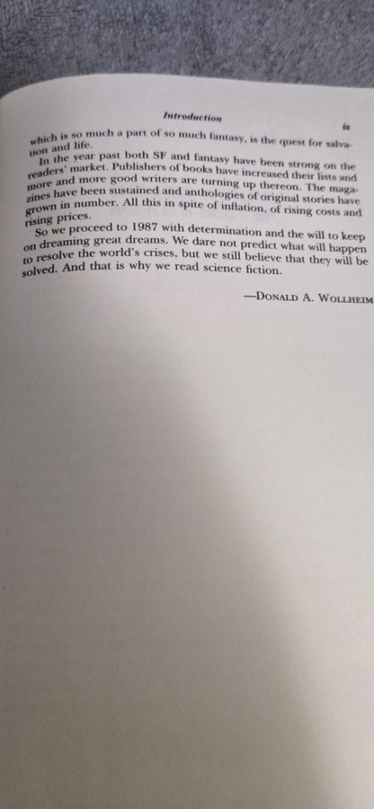The 1987 Annual World's Best SF:Donald Wollheim