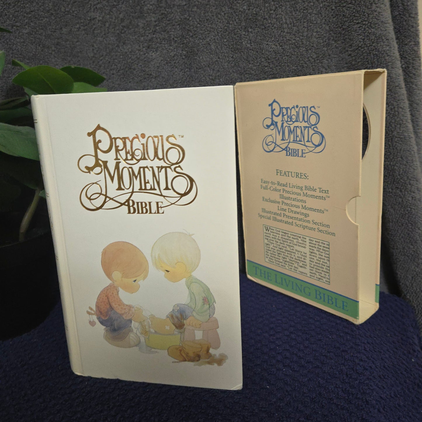 The Holy Bible: Precious Moments Bible, the Living Bible White