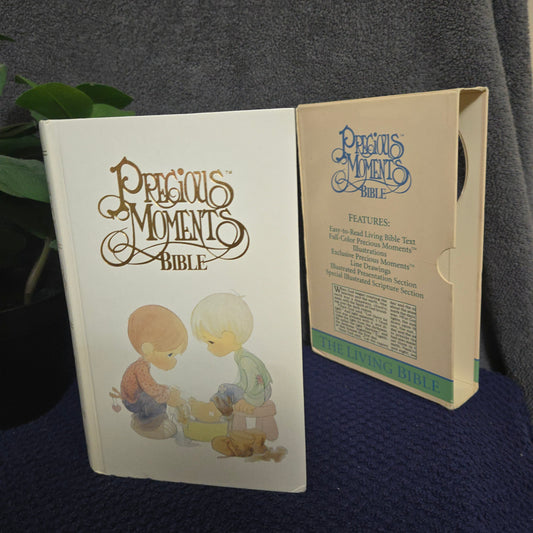 The Holy Bible: Precious Moments Bible, the Living Bible White