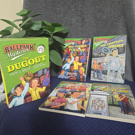 Ballpark Mysteries: The Dugout Boxed Set (Books 1-4): The Fenway Foul-Up, the Pinstripe Ghost, the L.A. Dodger, the Astro Outlaw