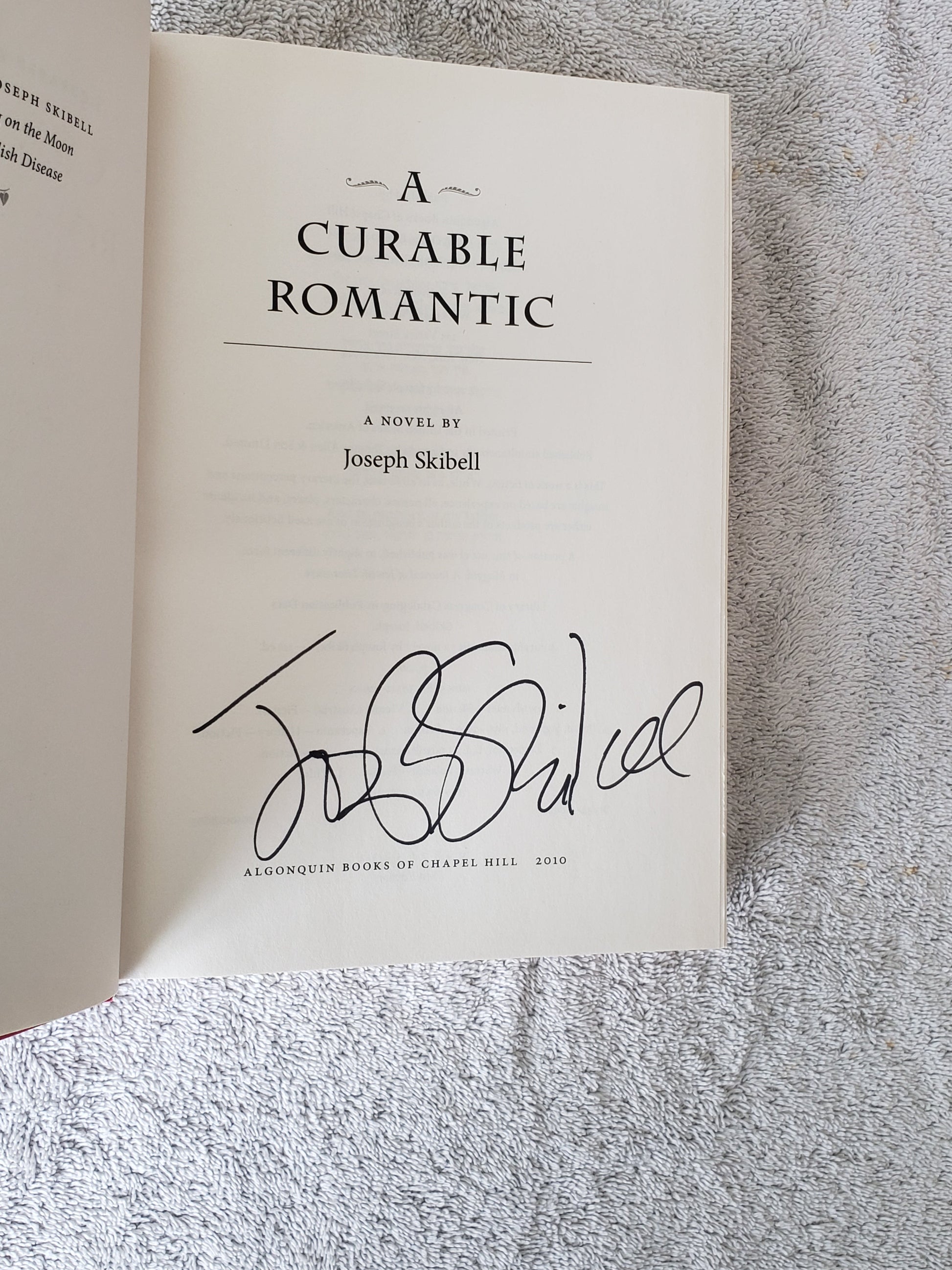 A Curable Romantic - signed by author - Jennifer & Ryan Books