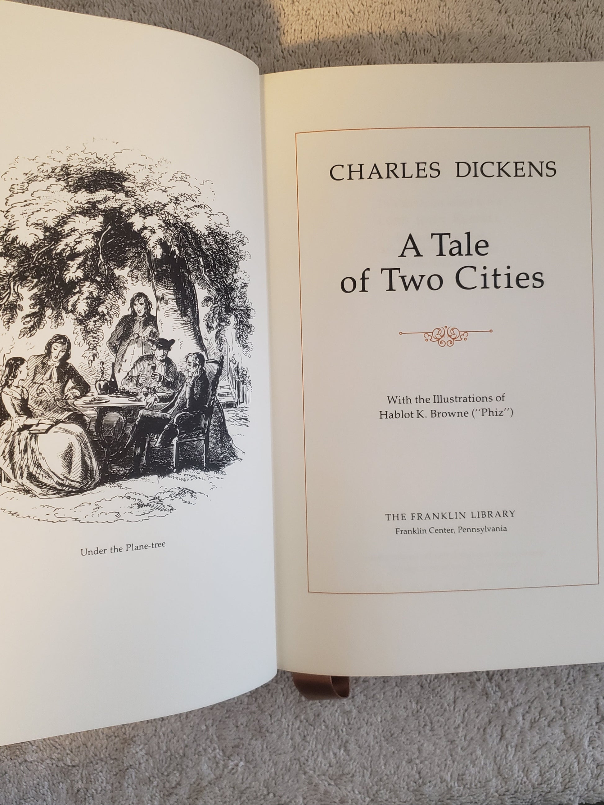 A Tale of Two Cities - Charles Dickens (Franklin Library 100 greatest books collection) - Jennifer & Ryan Books