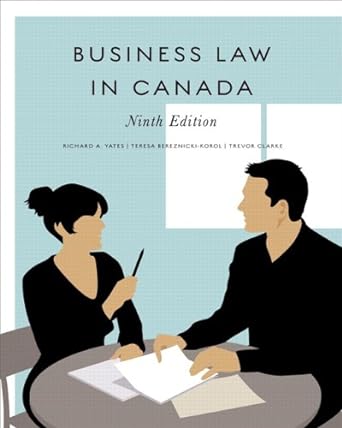 Business Law In Canada - Jennifer & Ryan Books