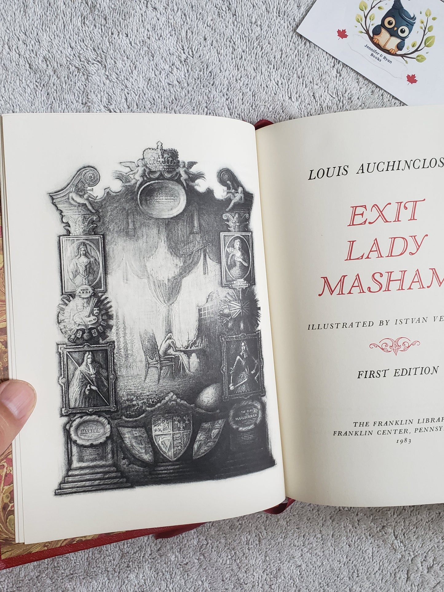 Exit Lady Masham (Franklin First Edition, signed) - Jennifer & Ryan Books