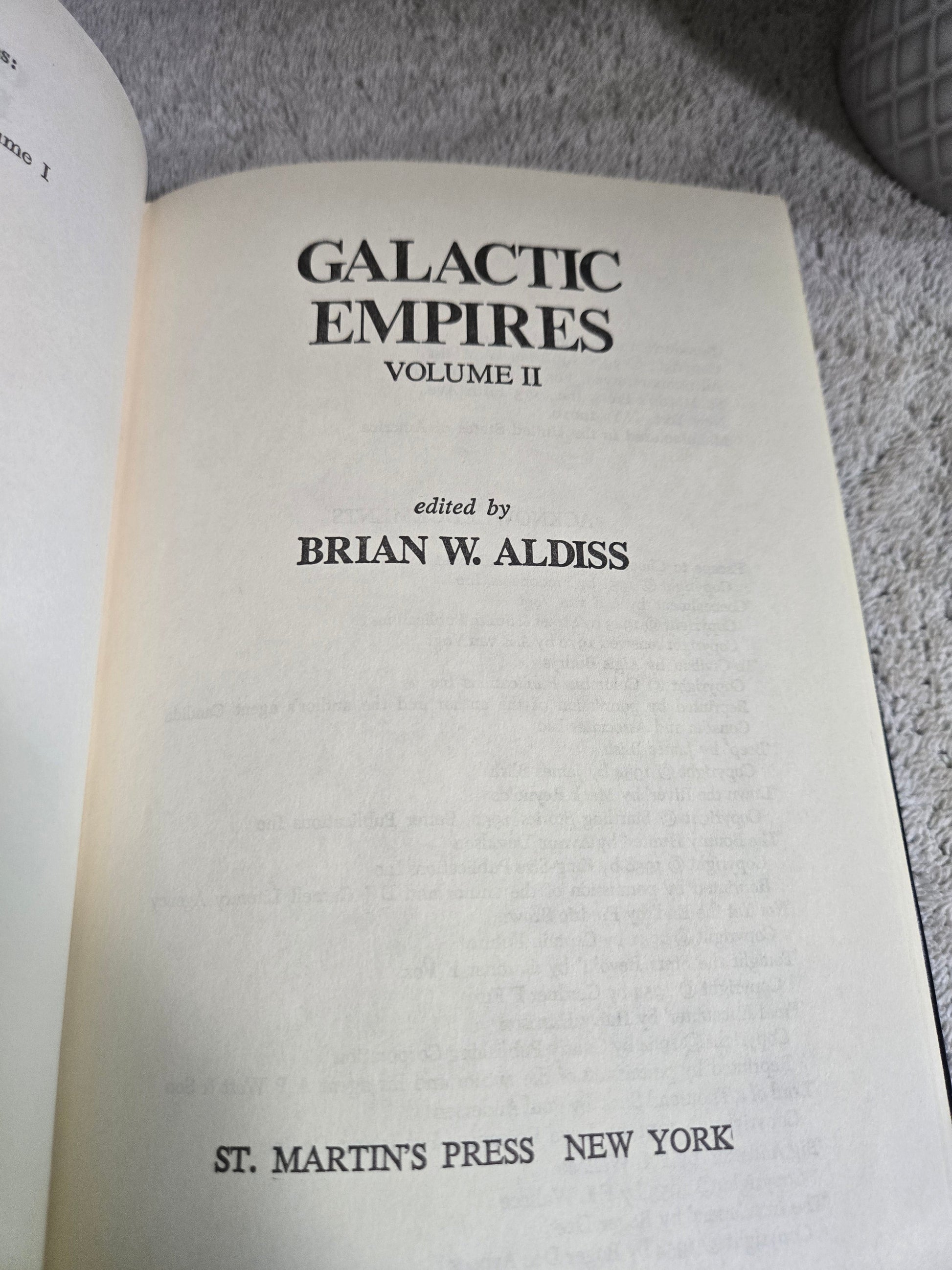 Galactic Empires Vol 1 & 2 (Brian Aldriss) - Jennifer & Ryan Books