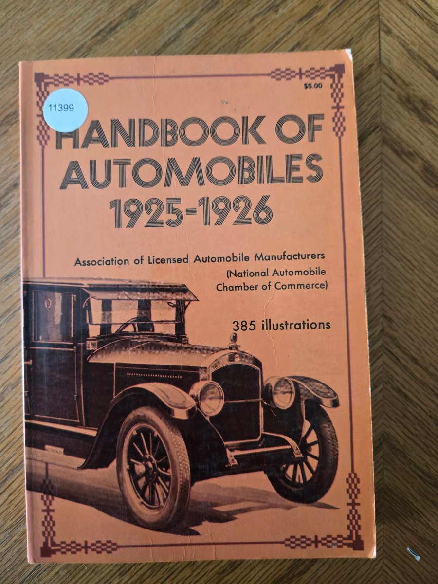 Handbook of Automobiles 1924 - 1926 - Jennifer & Ryan Books