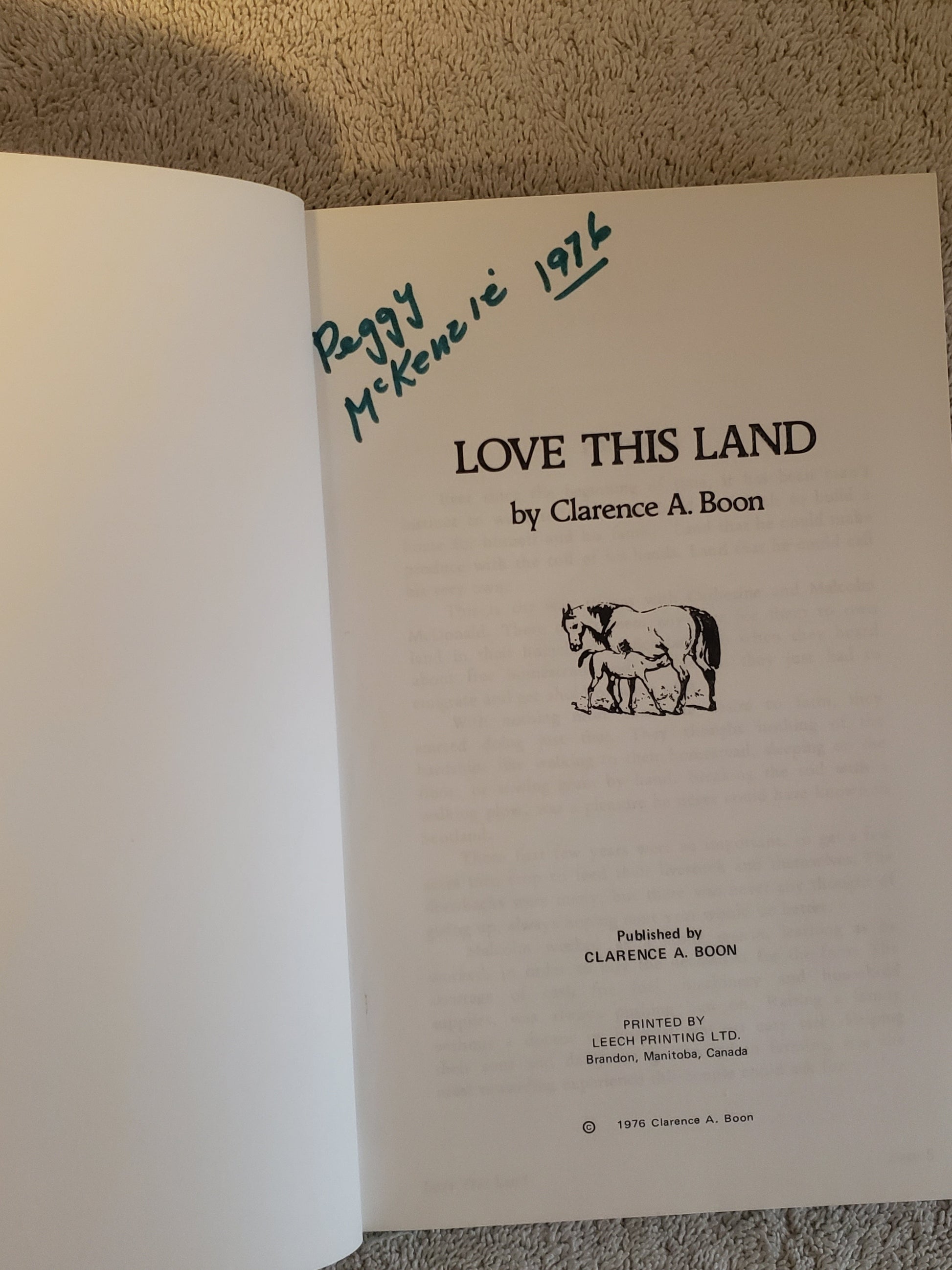 Love This Land (Clarence A, Boon) - Jennifer & Ryan Books