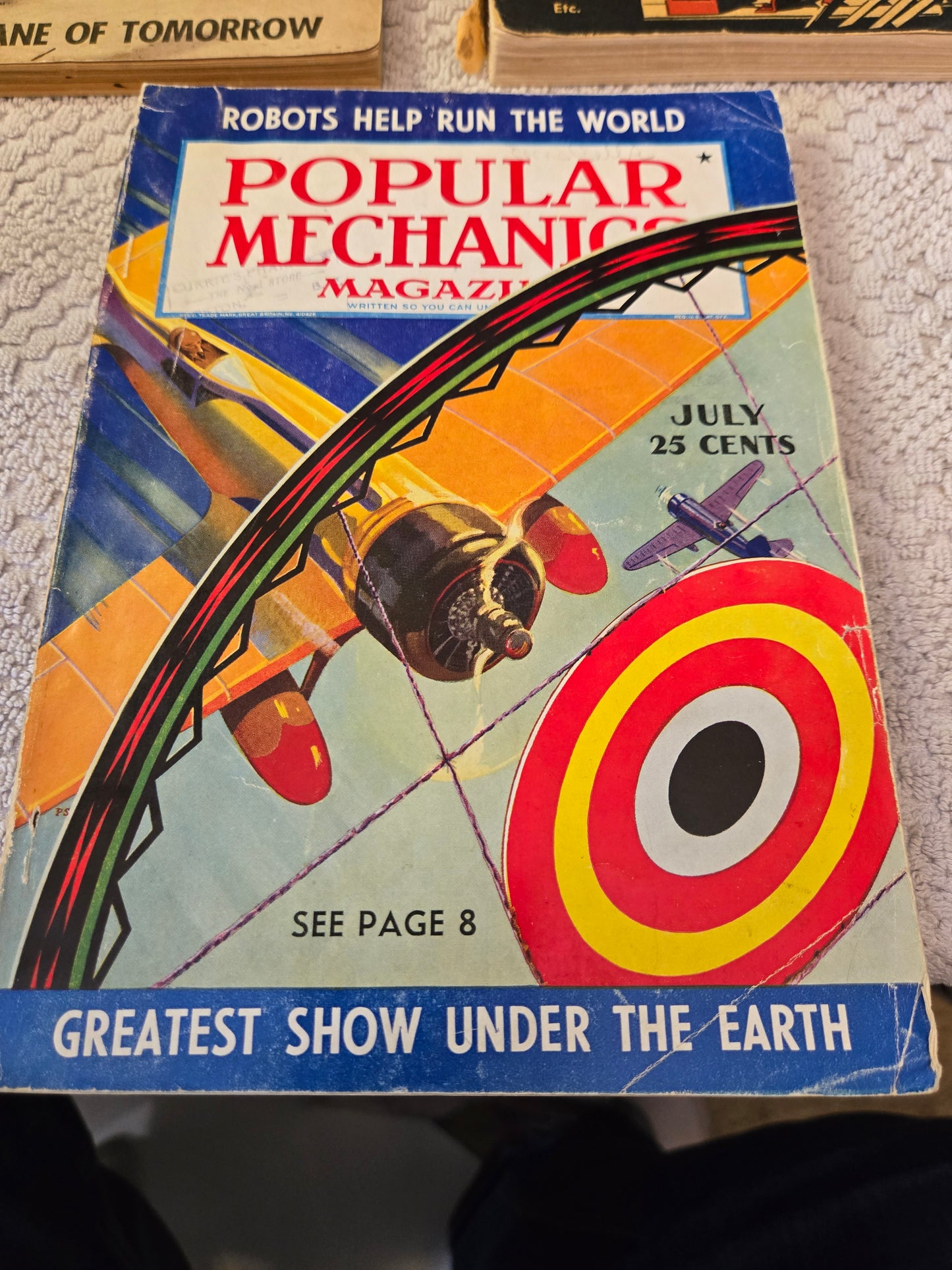 Popular mechanics 1930's magazines.