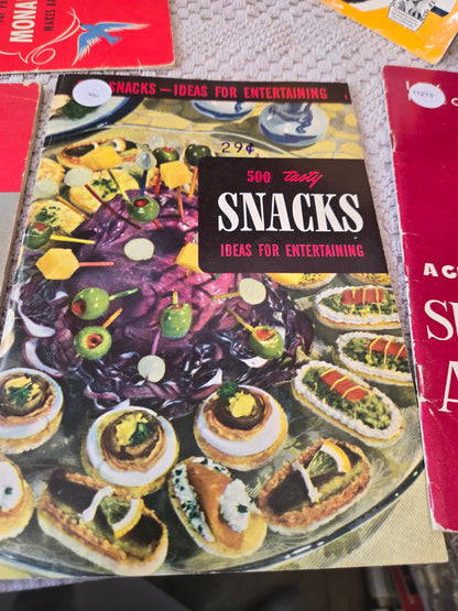 Vintage cooking pamphlets,50's through 70's