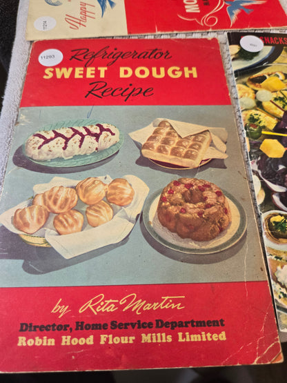 Vintage cooking pamphlets,50's through 70's