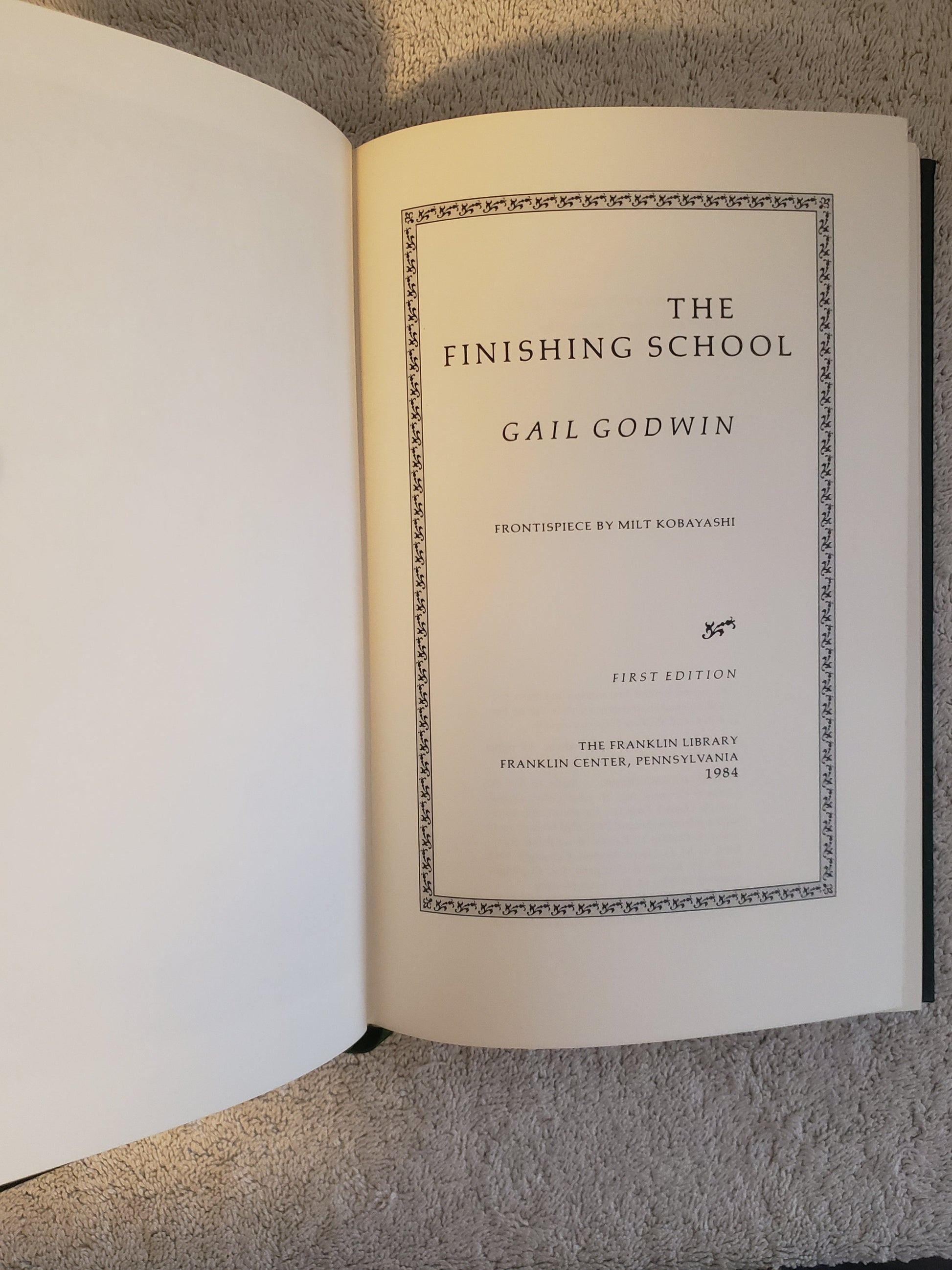 The Finishing School - Gail Godwin (Franklin Library signed first edition) - Jennifer & Ryan Books