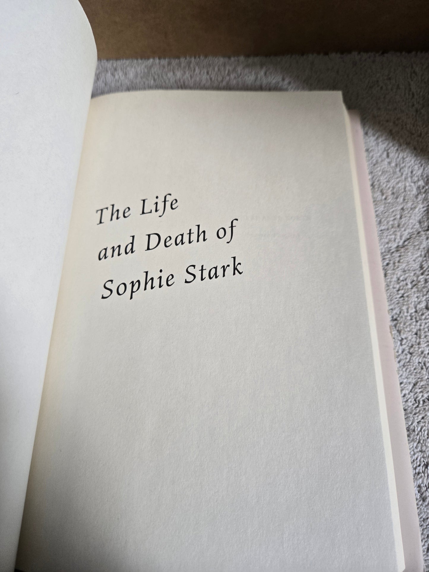 The Life and Death of Sophie Stark - Jennifer & Ryan Books