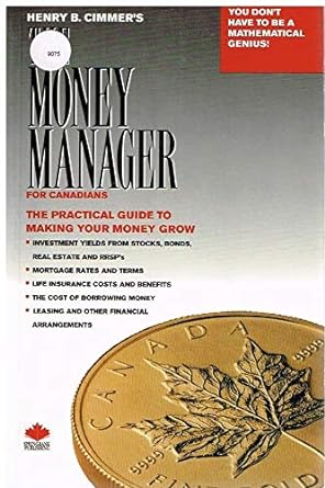 The Money Manager For Canadians - Jennifer & Ryan Books