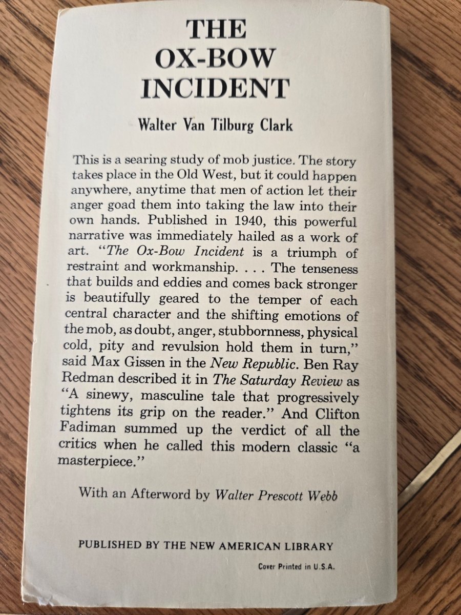 Vintage western collection:The Ox - bow Incident, Apache War(sundance), Feud Fury. - Jennifer & Ryan Books